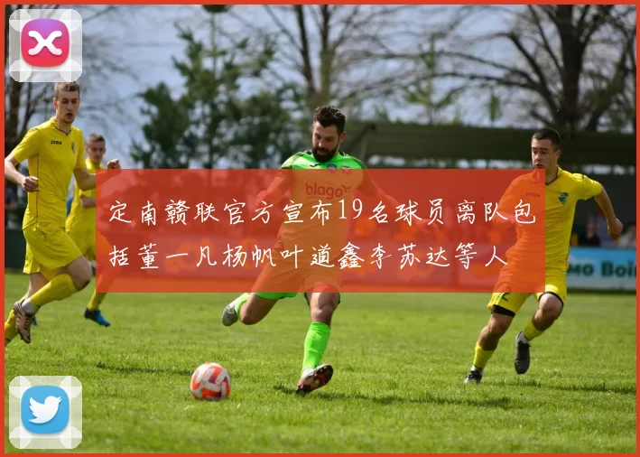 定南赣联官方宣布19名球员离队包括董一凡杨帆叶道鑫李苏达等人